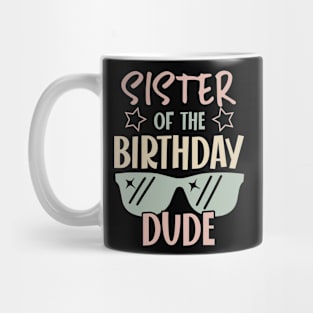 sister Of The Birthday Boy glasses B-day Gift For Boys Girl Kids Mug